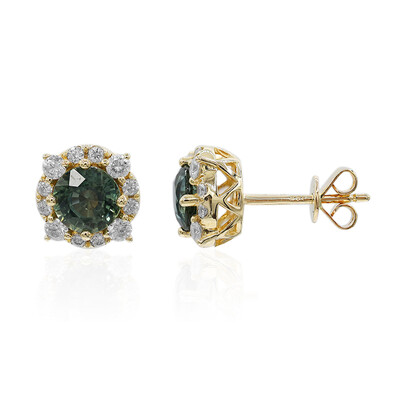 Orecchini in oro con Zaffiro Petrolio (CIRARI)