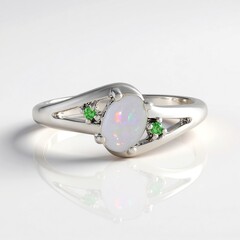 Anello in argento con Opale Australiano