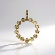 Colgante en oro con Diamante champán I2 (de Melo Gold)