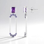 Boucles d'oreilles en argent et Améthyste (KM by Juwelo)