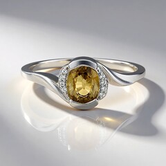 Anello in argento con Zircone Mandarino