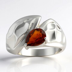 Anello in argento con Citrino Madeira (Pallanova)