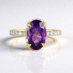 Anello in argento con Ametista del Marocco