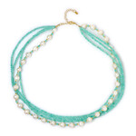 Collar en plata con Amazonita (Riya)