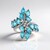 Anello in argento con Apatite Blu