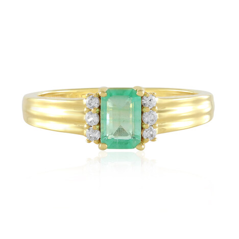 Anillo en plata con Esmeralda de Rusia