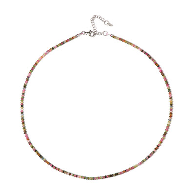 Turmalin-Silberhalskette