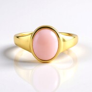 Bague en argent et Opale rose (KM by Juwelo)