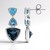 Orecchini in argento con Topazio Blu Londra (de Melo Essence)