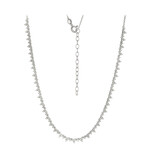 Zilveren halsketting met zirkonen (Adela Silber)