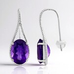 Orecchini in argento con Ametista Zambiana