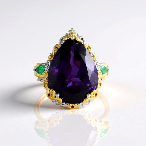 Anello in argento con Ametista (Gems en Vogue)