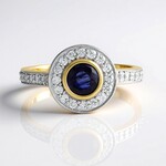 Anello in argento con Zaffiro Blu del Madagascar