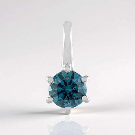 Ciondolo in oro con Diamante Blu I2