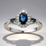 Anello in oro con Zaffiro Ceylon Blu (CIRARI)