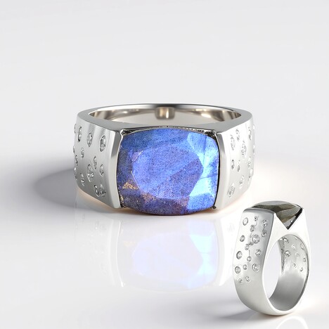 Anello in argento con Labradorite (de Melo)