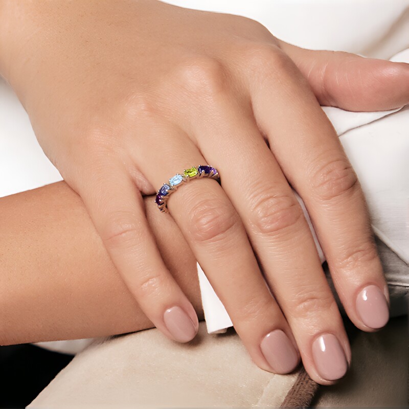 Anello in argento con Ametista Zambiana