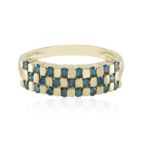 Blauer I2 Diamant-Goldring (de Melo)