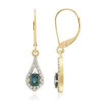 9K Biashara Sapphire Gold Earrings