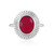 Zilveren ring met een framboos chalcedoon