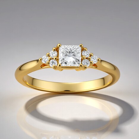Anello in oro con Diamante SI1 (G) (Annette)