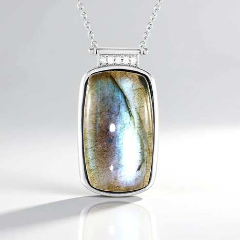 Collana in argento con Labradorite