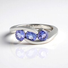 Anello in argento con Tanzanite