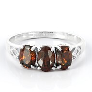 Chocolate Zircon Silver Ring