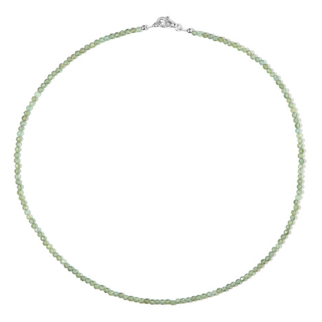 Green apatite Silver Necklace