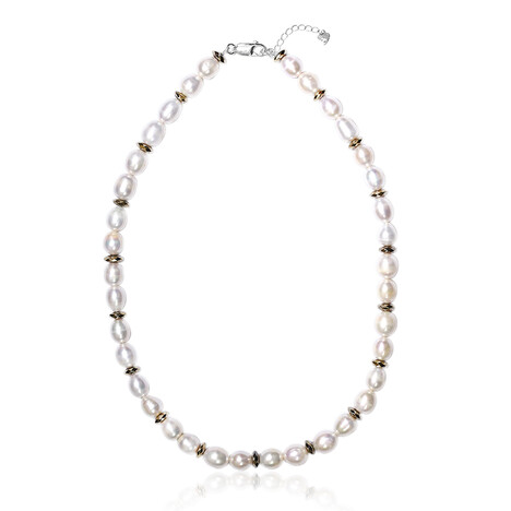 Süßwasserzuchtperlen-Silberhalskette (TPC)