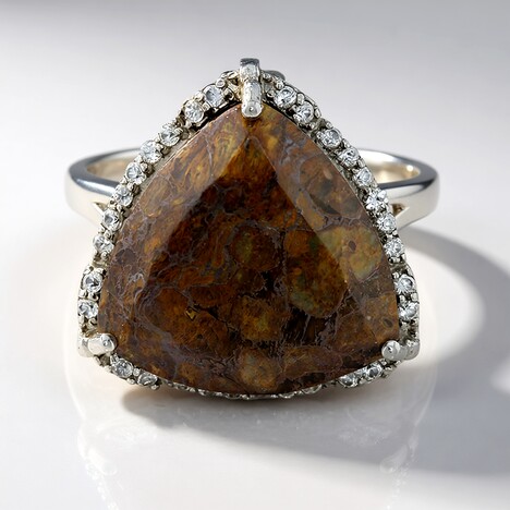 Anello in argento con Quarzo Dinosauro