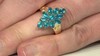 Anillo en plata con Apatita azul neón
