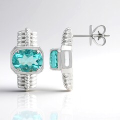 Orecchini in argento con Fluorite Braldu