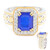 Bague en argent et Spinelle bleu cobalt (Gems en Vogue)