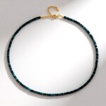 Collana in argento con Cianite Blu Foglia di Tè