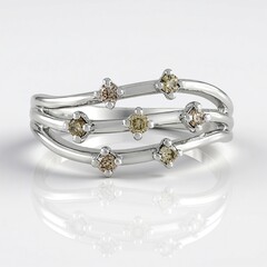 Anello in argento con Diamante Cioccolato I2