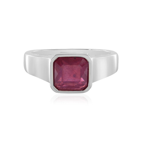 Anillo en plata con Rubí de Madagascar