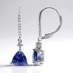 Orecchini in oro con Tanzanite AAA