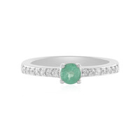 Bague en argent et Emeraude de Russie