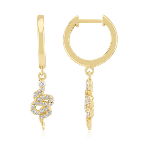 White Topaz Silver Earrings