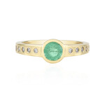 Colombian Emerald Silver Ring
