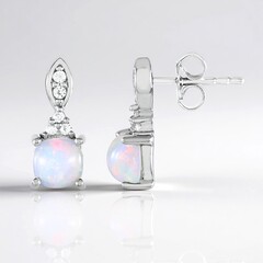 Orecchini in argento con Opale di Welo