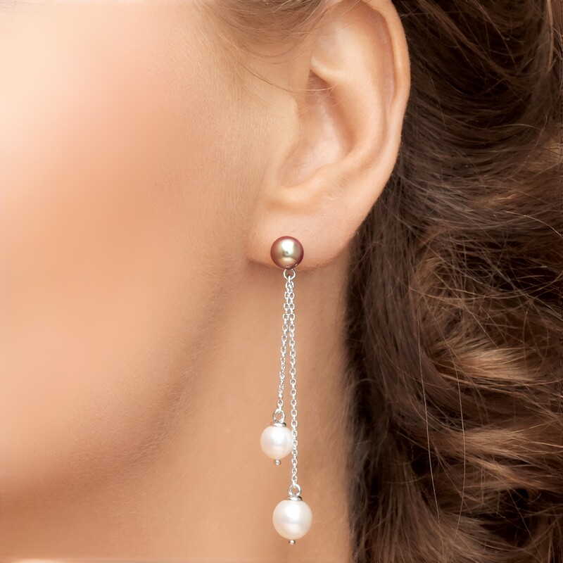 Orecchini in argento con Perla Akoya (TPC)