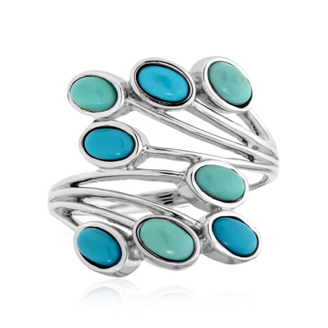 Zilveren ring met Sleeping Beauty Turkooisen (Faszination Türkis)