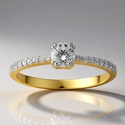 Bague en or et Diamant VVS1 (G) (Annette)