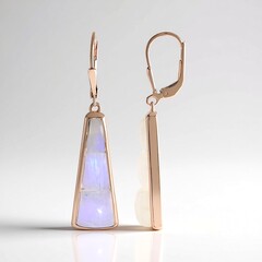 Orecchini in argento con Pietra di Luna Blu (KM by Juwelo)