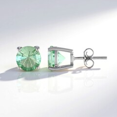 Orecchini in argento con Fluorite Verde
