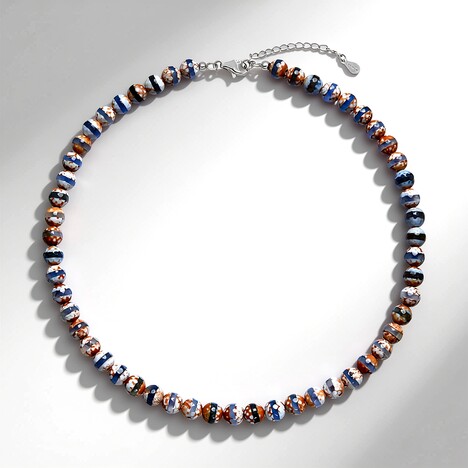 Collana in argento con Agata della Mongolia