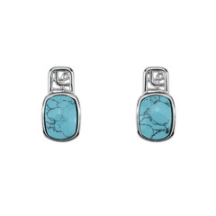 Boucles d'oreilles en argent et Turquoise