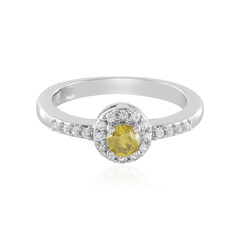 Anello in argento con Diamante Giallo I3